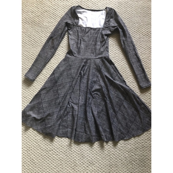 Blackmilk Tweed Mono Squared Up Longline Dress - Picture 2 of 4